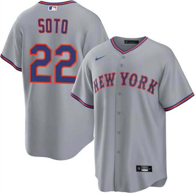 Men%27s New York Mets #22 Juan Soto Gray 2025 Limited Stitched Jersey Dzhi->new york mets->MLB Jersey